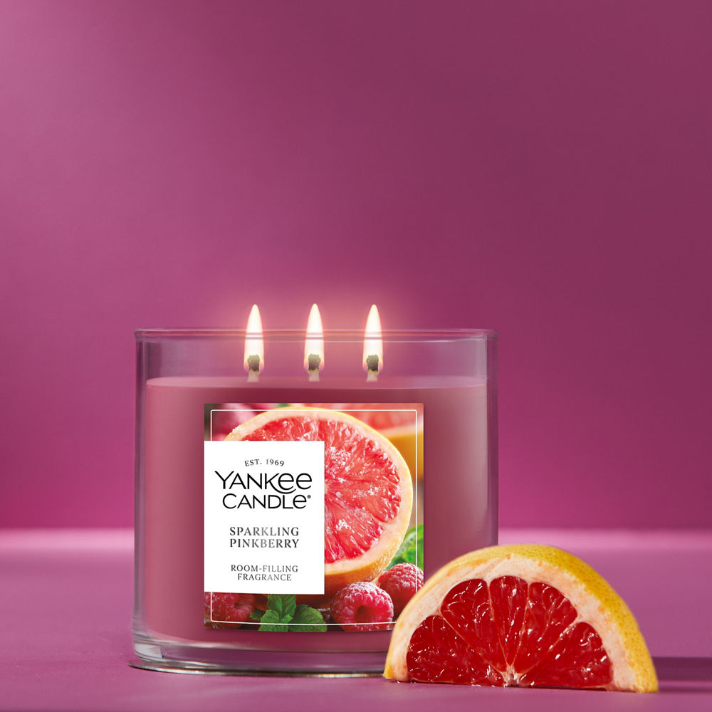 Sparkling Pinkberry 3-Wick Candle - Image 2