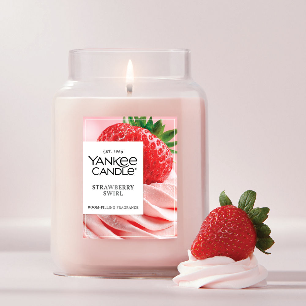 Strawberry Swirl Original Large Jar Candle - Image 2