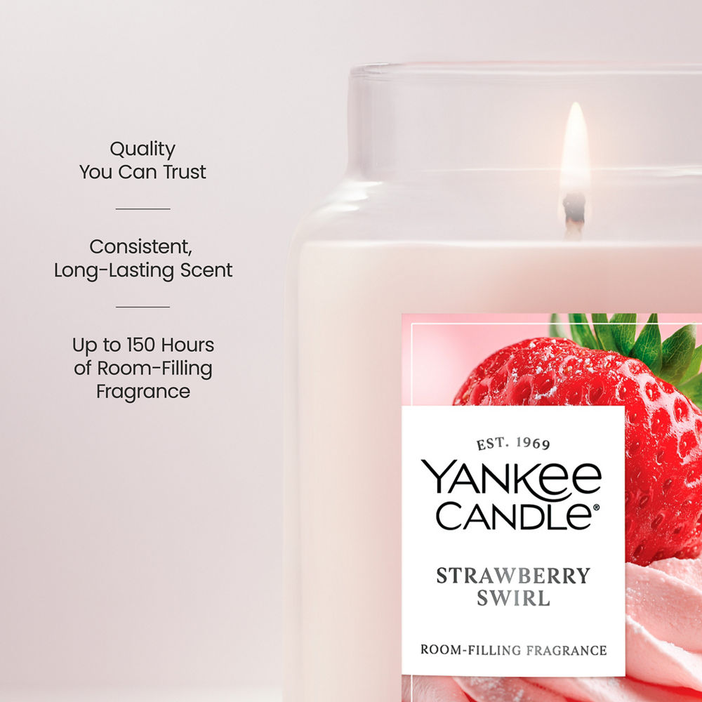 Strawberry Swirl Original Large Jar Candle - Image 3