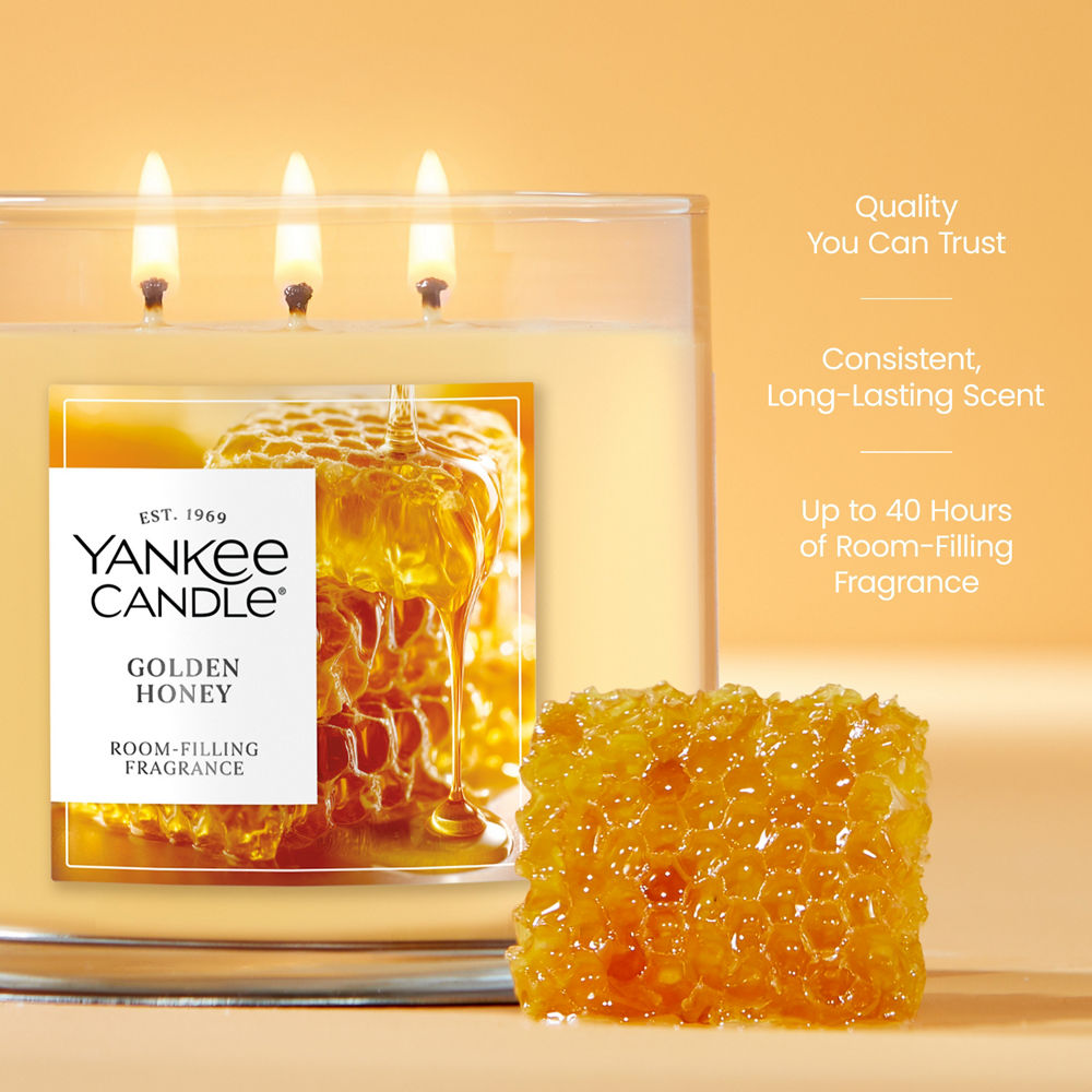 Golden Honey 3-Wick Candle - Image 3