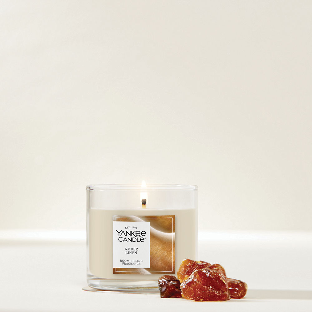 Amber Linen Small Tumbler Candle - Image 2
