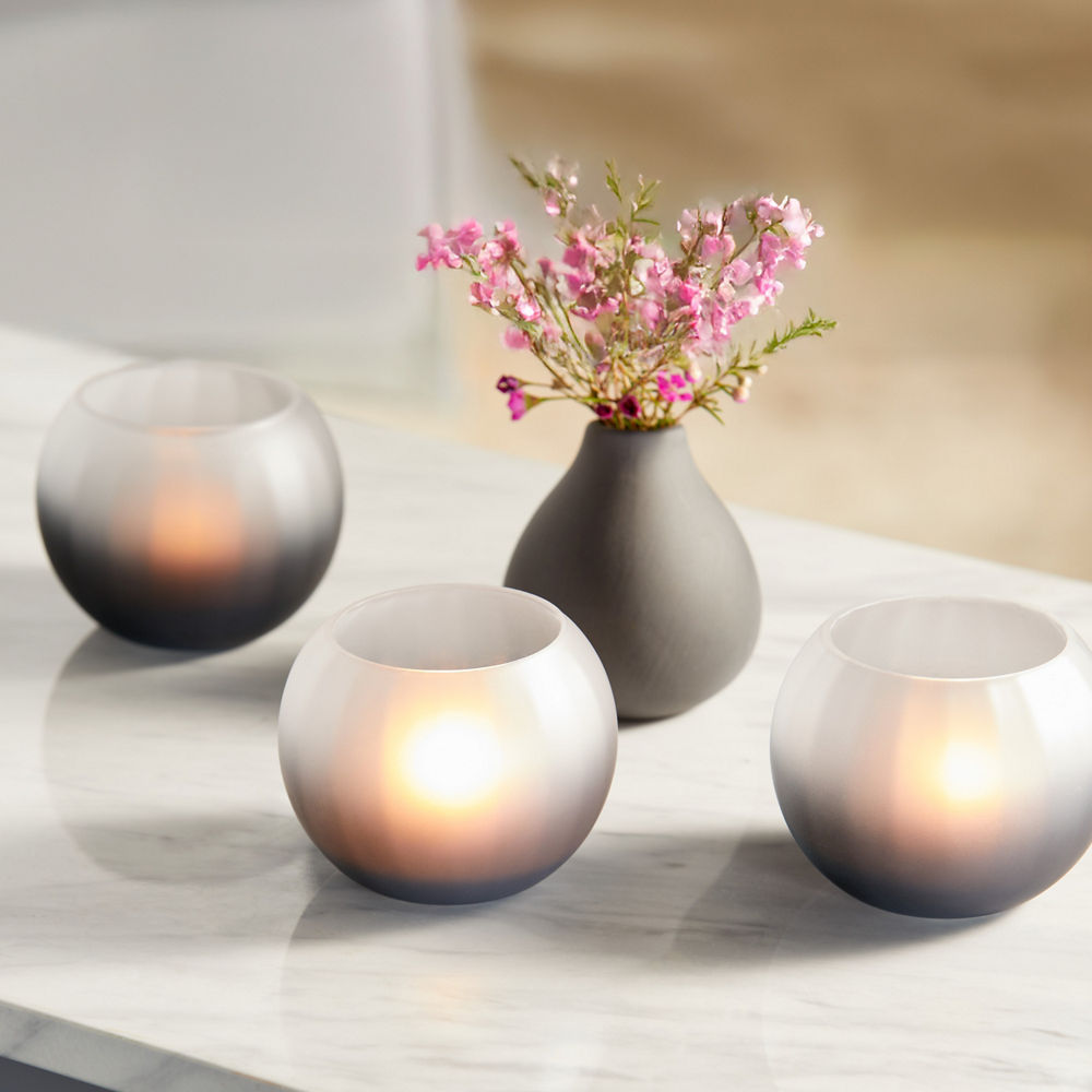 Gray Melon Tea Light Candle Holder - Image 3