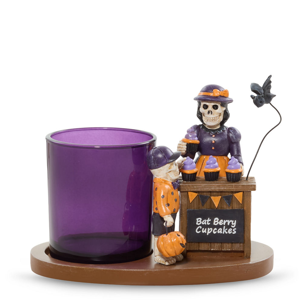 Bonebury Lane Bat Berry Cake Tea Light Candle Holder - Image 3