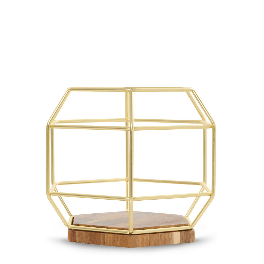 Caged Gold Jar Candle Holder - Image 2