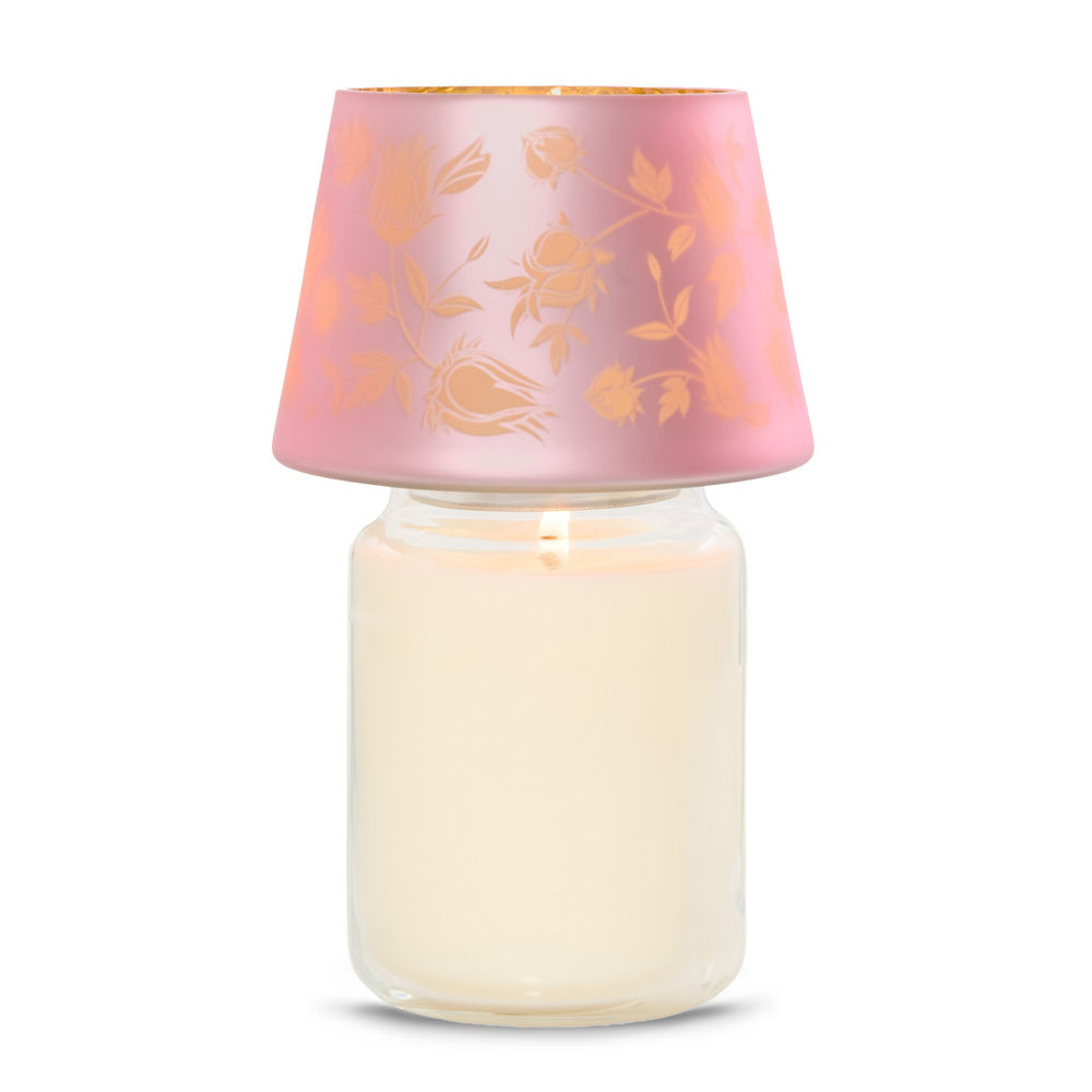 Roselle Etched Jar Candle Shade - Image 2
