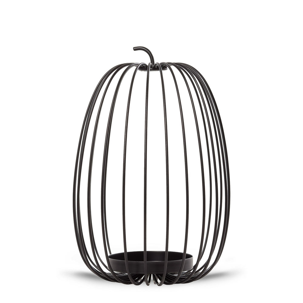 Caged Pumpkin Jar Candle Holder - Image 2