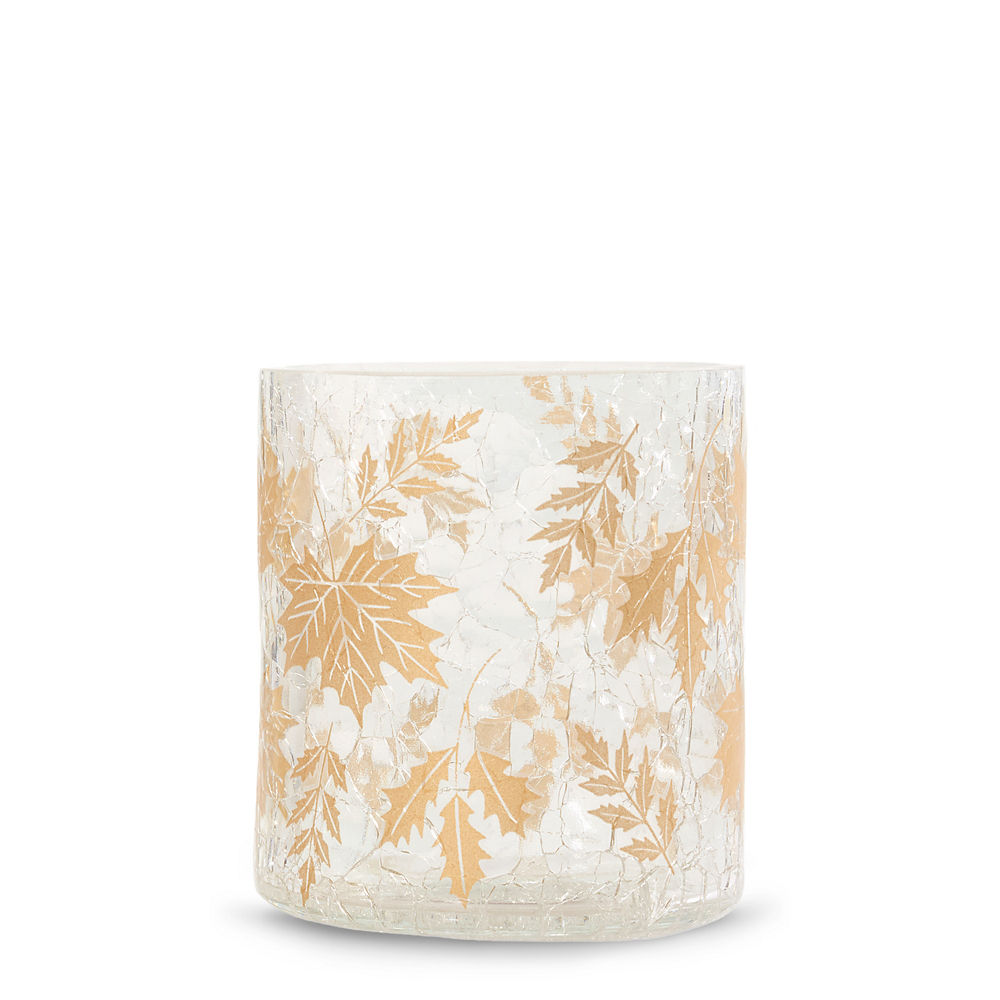 Crackle Leaves Tea Light Candle Holder - Image 2