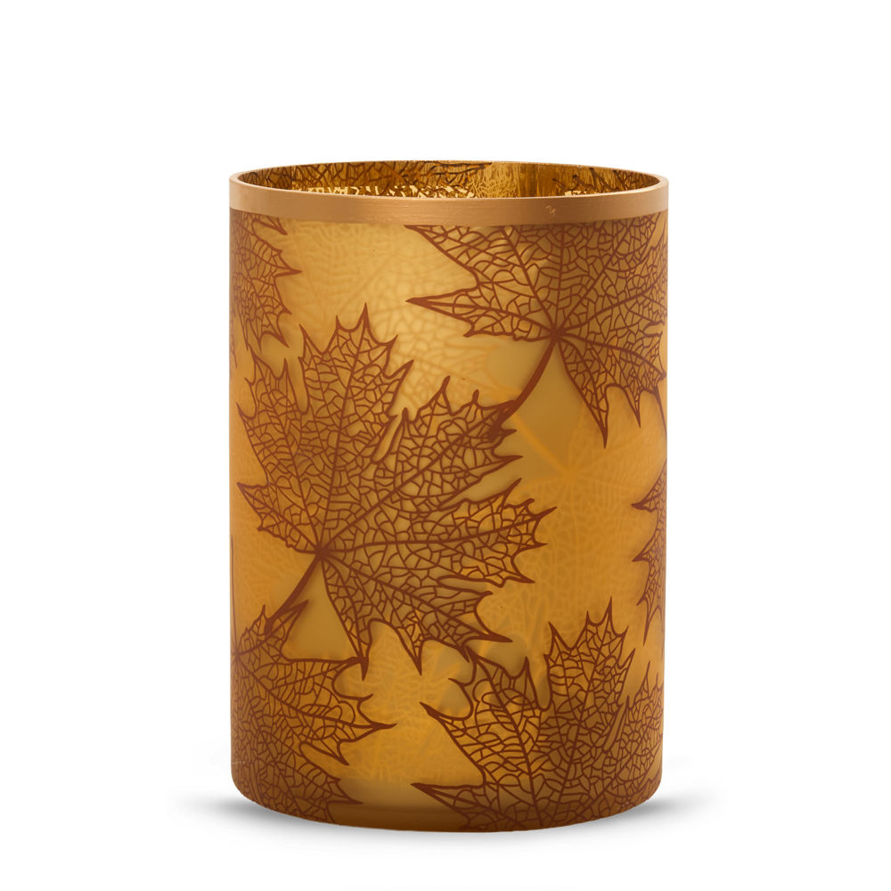 Crackle Leaves Jar Candle Holder - Image 2
