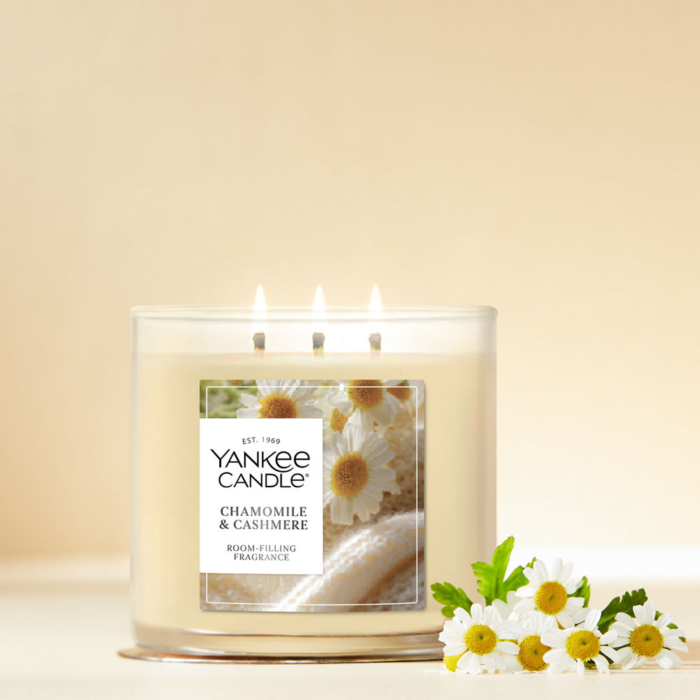 Chamomile & Cashmere 3-Wick Candle - Image 2