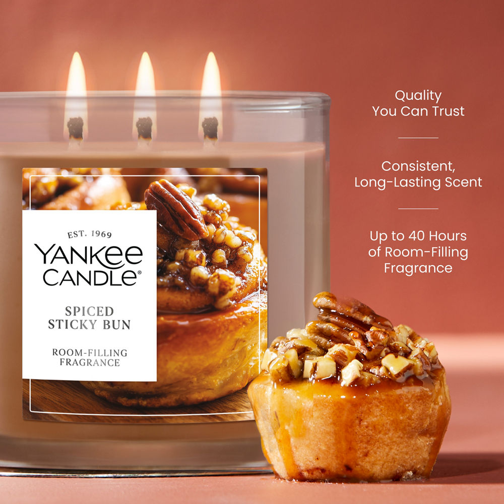 Spiced Sticky Bun 3-Wick Candle - Image 3