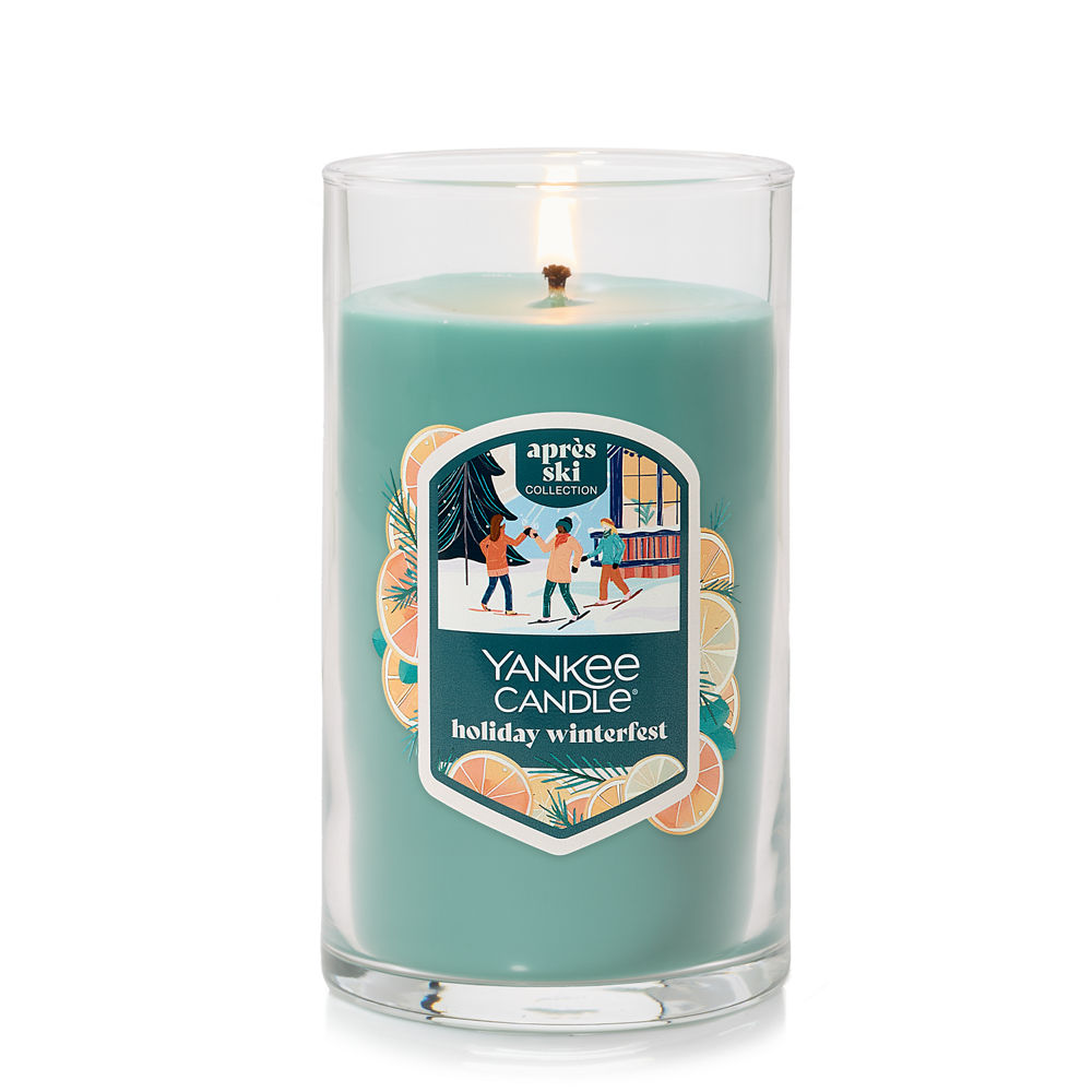 Holiday Winterfest Medium Pillar Candle - Image 2