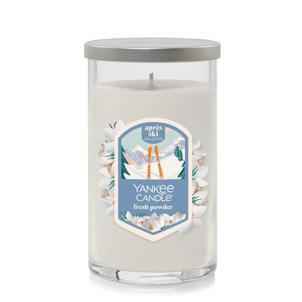 Fresh Powder Medium Pillar Candle