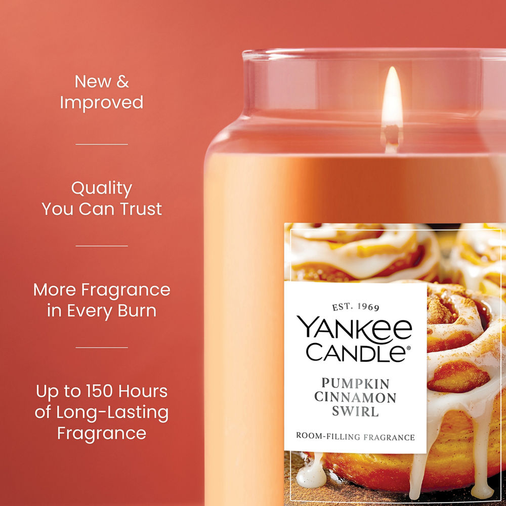 Pumpkin Cinnamon Swirl Original Large Jar Candle - Image 4