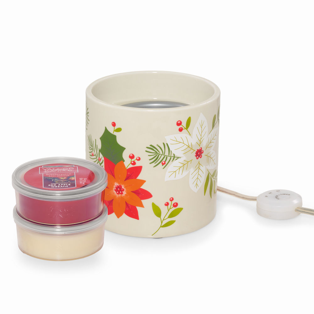 Poinsettia Electric Wax Melt Warmer - Image 2